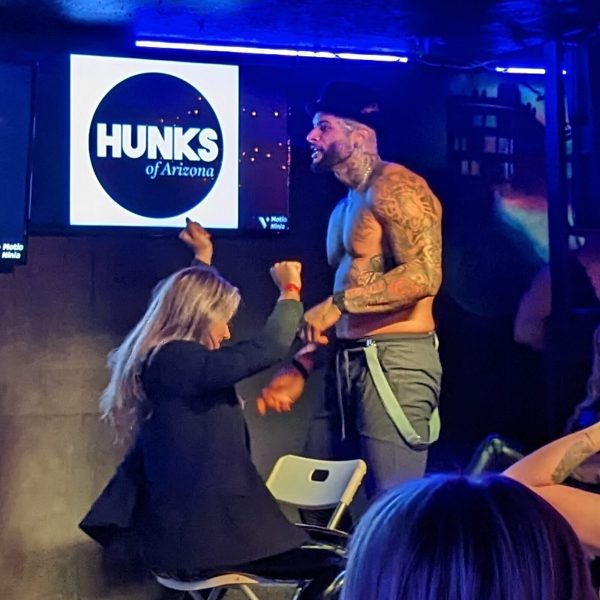 a group of people standing on a stage